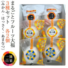 画像をギャラリービューアに読み込む, 一福百果 フルーツ大福3種セット(まるごとみかん大福・はっさく大福・あまなつ大福 各2個)計6個入【愛媛県今治にある和菓子屋 清光堂】