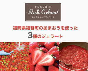 ふくち☆リッチジェラート 3種のあまおう（苺クリームチーズ、苺みるく、苺シャーベット） 合計6個セット【無香料】【無着色】【福岡県福智町特産の素材使用】