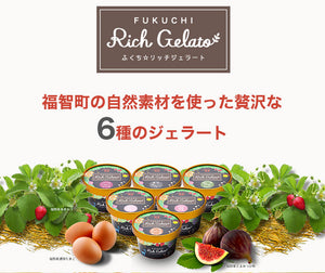 ふくち☆リッチジェラート ベーシック（カタラーナ、あまおう苺ミルク、あまおう苺シャーベット、いちじくの赤ワイン煮、黒豆きなこ、抹茶きなこ） 合計6個セット【無香料】【無着色】【福岡県福智町特産の素材使用】