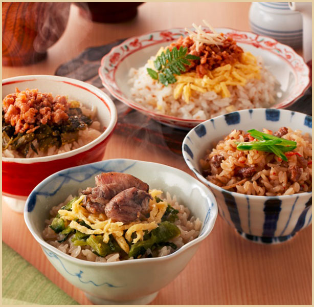 【国産】華味鳥 はなみどり 鶏めし彩りセット TM-01【トリゼンフーズ】