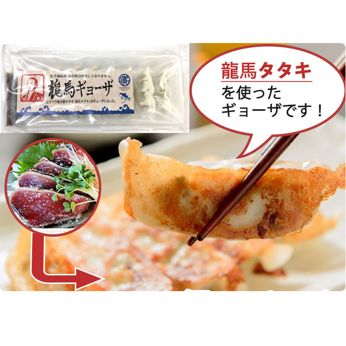 【しまんとハマヤ】鰹タタキの龍馬ギョーザ 8個入り×5【化学調味料・保存料は不使用】