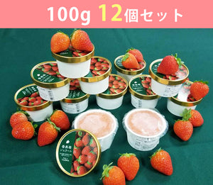 香美苺のジェラート 12個セット(兵庫県但馬のイチゴを50％以上使用）【ユースランド】