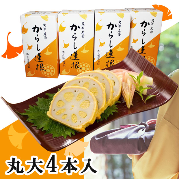 熊本名産 からし蓮根 4本入り 高見商店 れんこん・レンコン ギフト