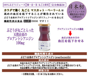 山梨Made 食べるぶどうジュース 3本セット（マスカット・ベーリーA、巨峰、シャインマスカット 各1本）【山梨県産】