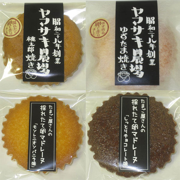 卵マドレーヌ 4種12個セット（ギフト箱入り）【ヤマサキ農場】
